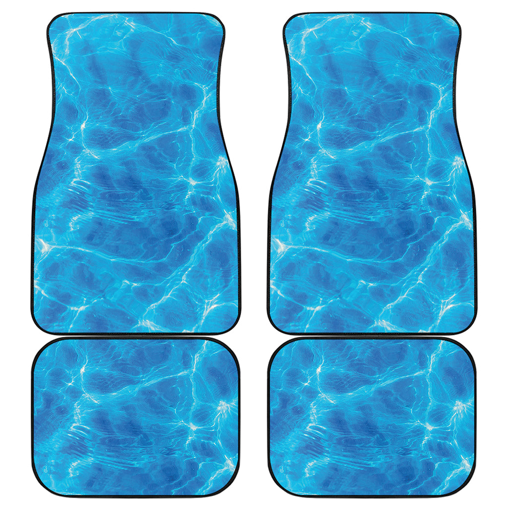 Blue Water Surface Print Front and Back Car Floor Mats