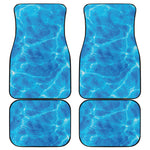 Blue Water Surface Print Front and Back Car Floor Mats