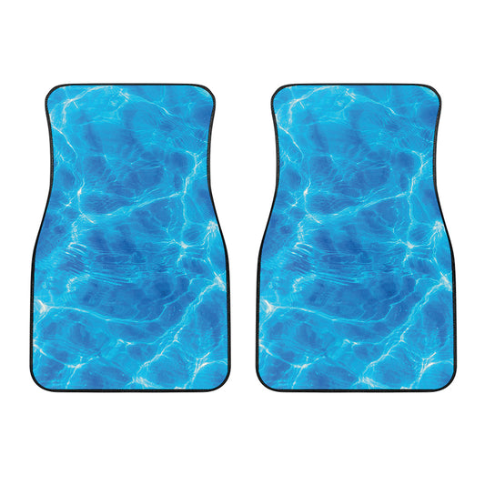 Blue Water Surface Print Front Car Floor Mats