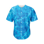 Blue Water Surface Print Men's Baseball Jersey