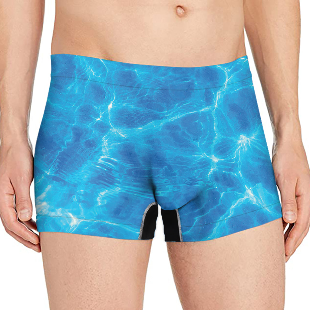 Blue Water Surface Print Men's Boxer Briefs