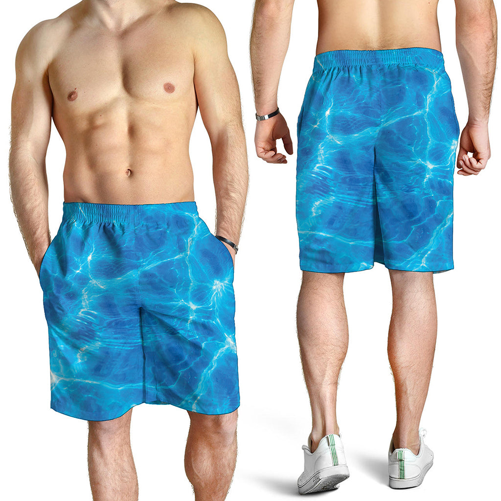 Blue Water Surface Print Men's Shorts