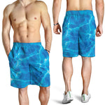 Blue Water Surface Print Men's Shorts