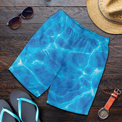 Blue Water Surface Print Men's Shorts