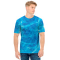 Blue Water Surface Print Men's T-Shirt