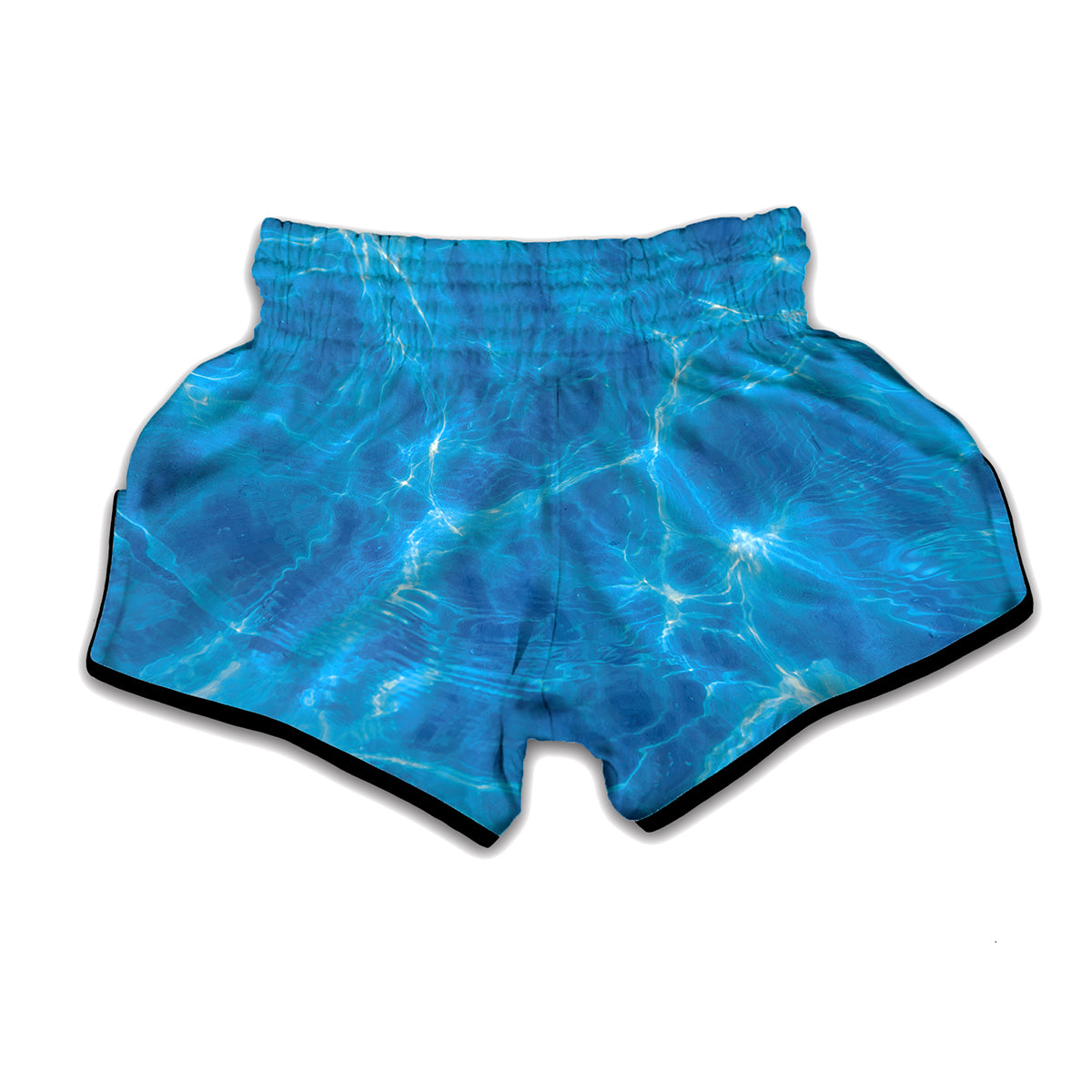 Blue Water Surface Print Muay Thai Boxing Shorts