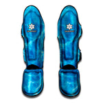 Blue Water Surface Print Muay Thai Shin Guard