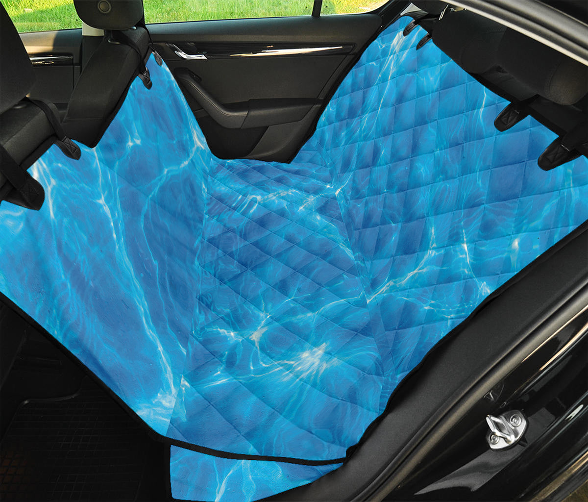 Blue Water Surface Print Pet Car Back Seat Cover