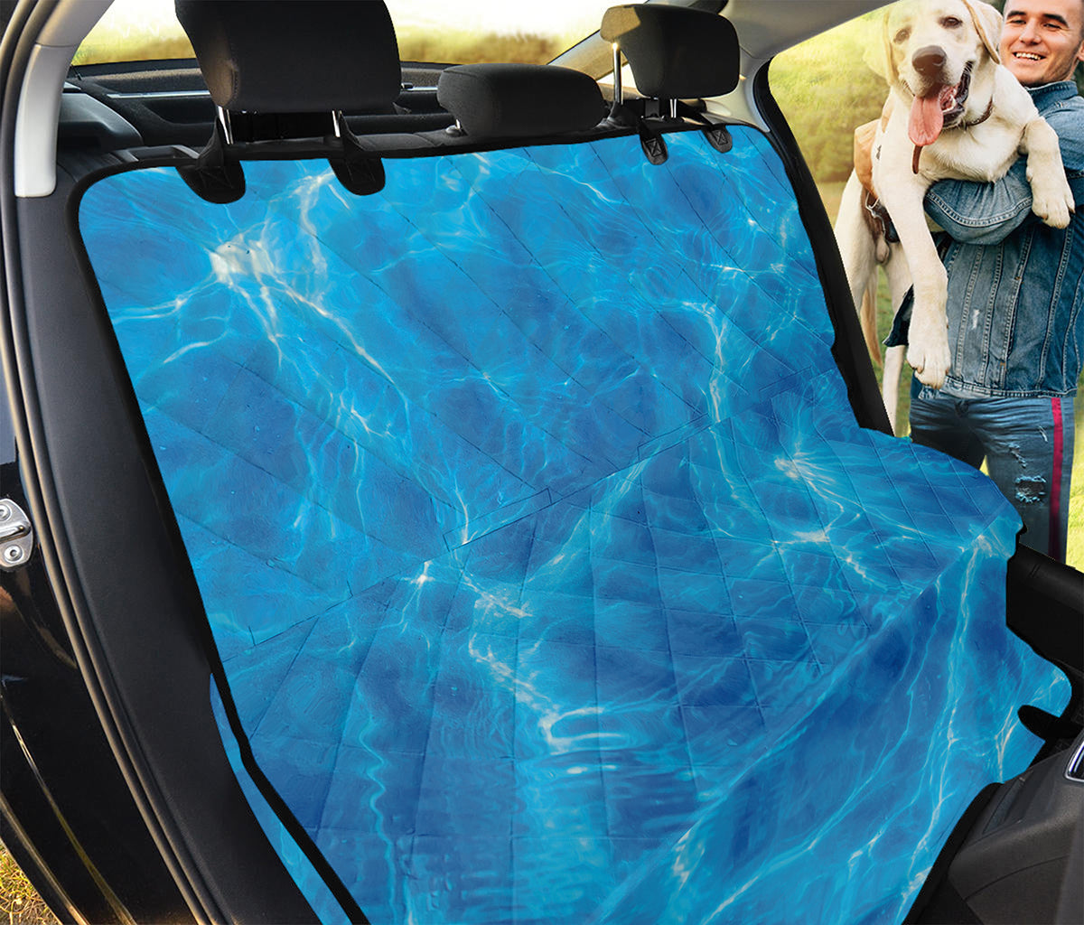 Blue Water Surface Print Pet Car Back Seat Cover