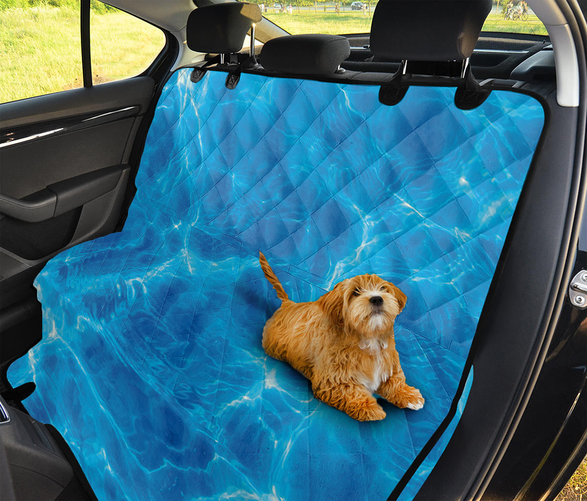 Blue Water Surface Print Pet Car Back Seat Cover