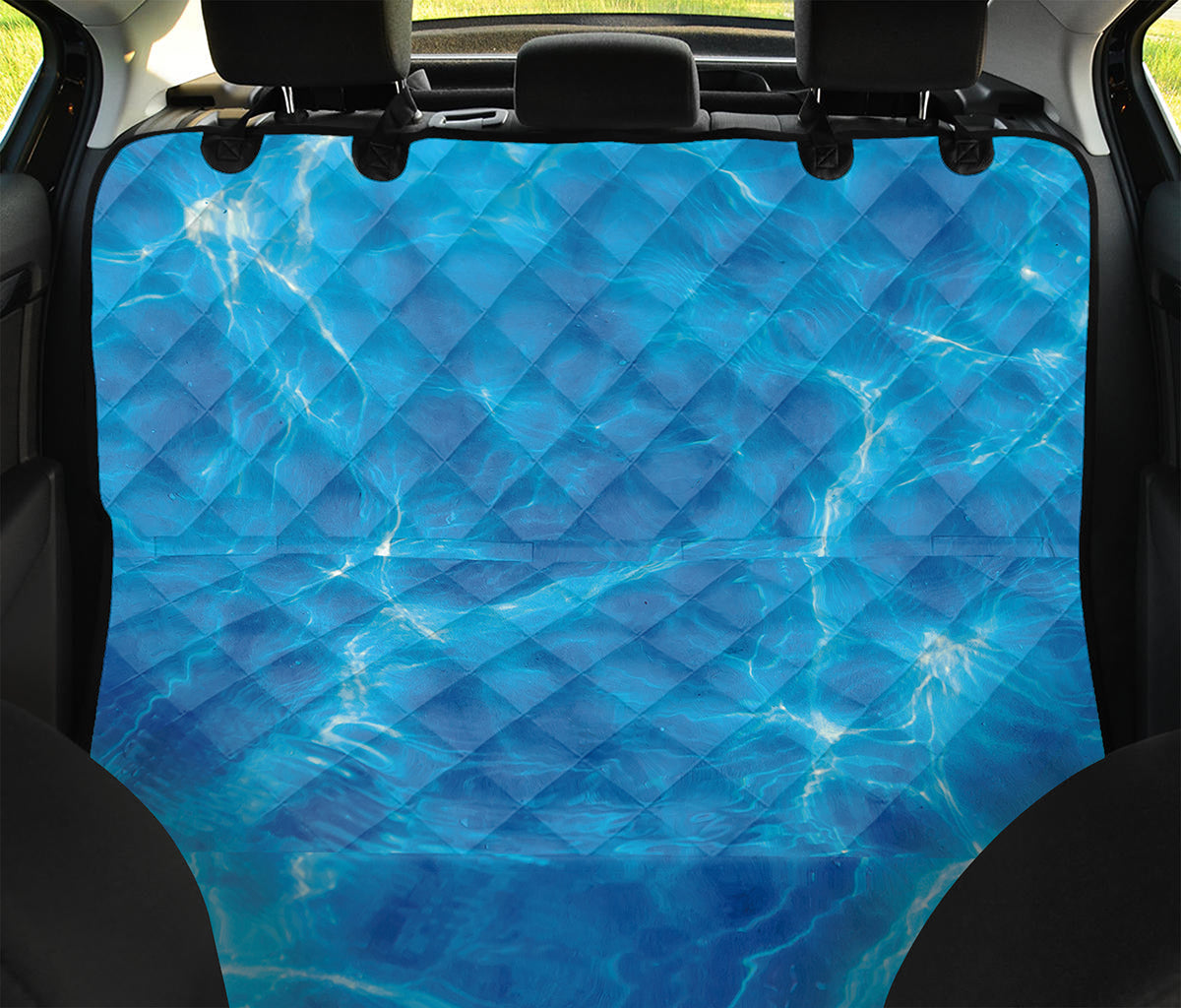 Blue Water Surface Print Pet Car Back Seat Cover