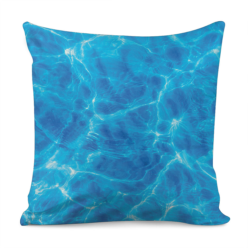 Blue Water Surface Print Pillow Cover