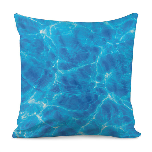 Blue Water Surface Print Pillow Cover