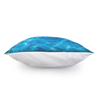Blue Water Surface Print Pillow Cover