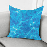 Blue Water Surface Print Pillow Cover