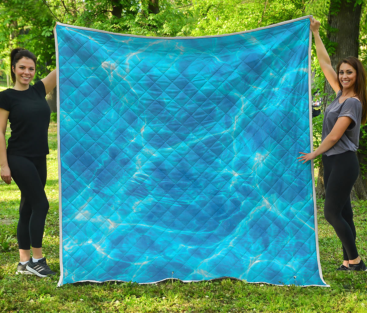 Blue Water Surface Print Quilt