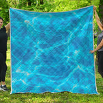 Blue Water Surface Print Quilt