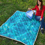 Blue Water Surface Print Quilt