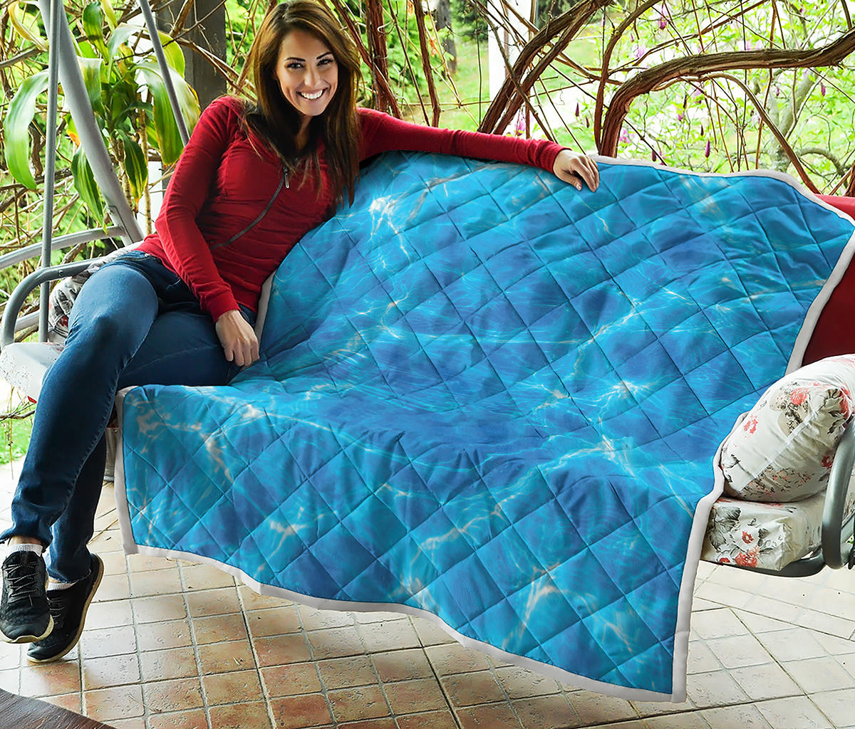 Blue Water Surface Print Quilt