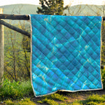 Blue Water Surface Print Quilt