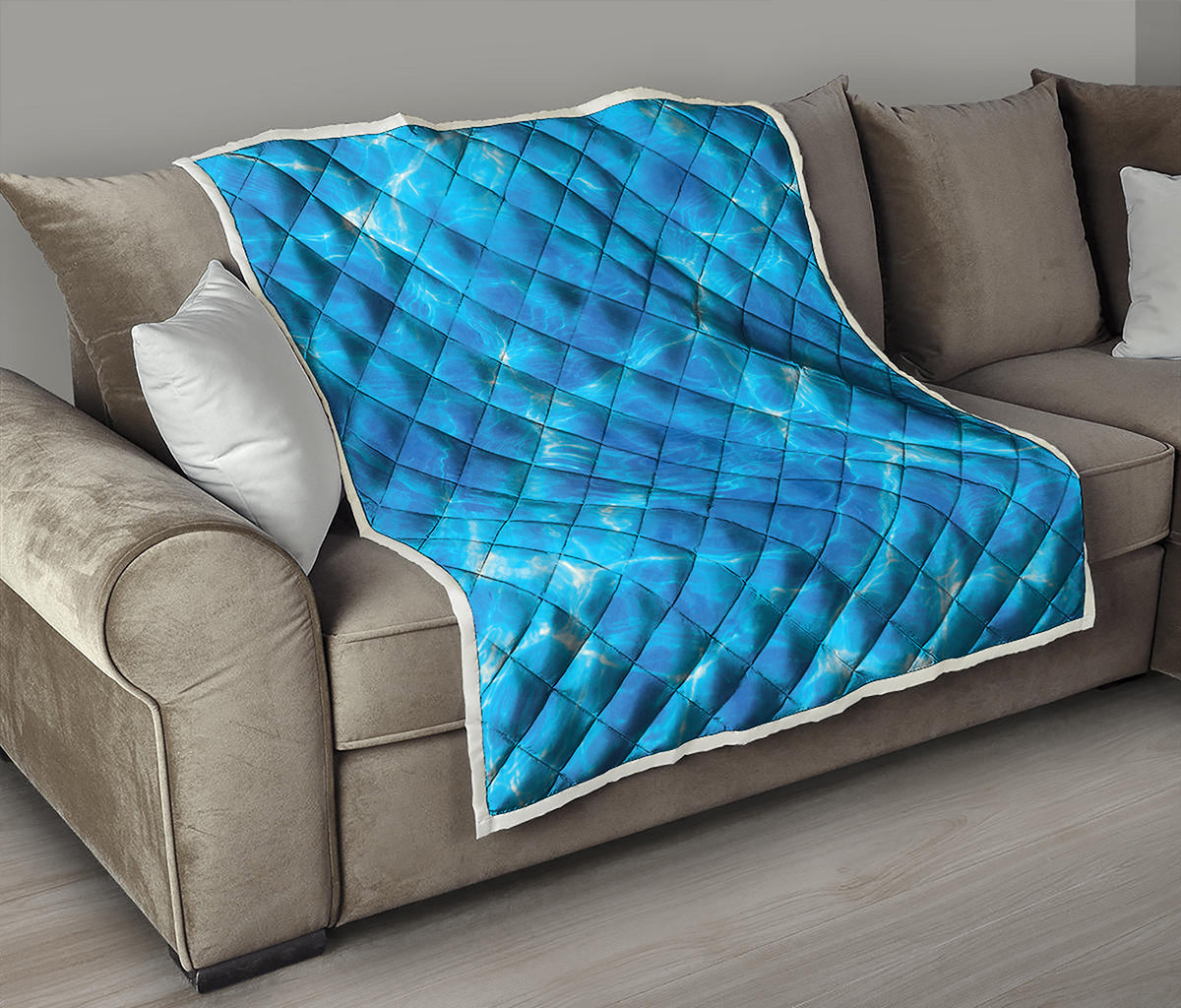 Blue Water Surface Print Quilt