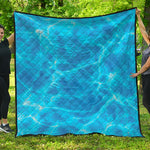 Blue Water Surface Print Quilt
