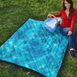 Blue Water Surface Print Quilt