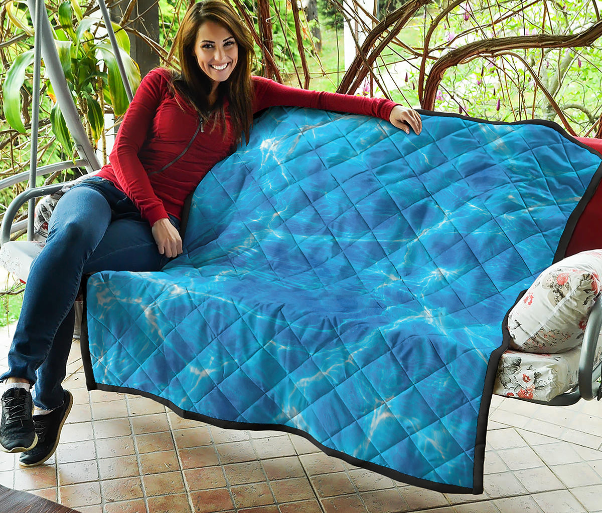 Blue Water Surface Print Quilt