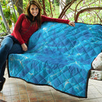 Blue Water Surface Print Quilt