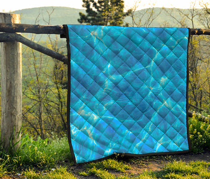 Blue Water Surface Print Quilt