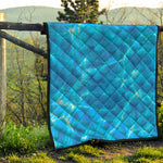 Blue Water Surface Print Quilt