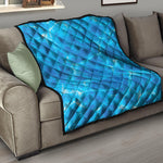 Blue Water Surface Print Quilt
