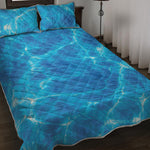 Blue Water Surface Print Quilt Bed Set