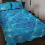 Blue Water Surface Print Quilt Bed Set