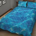 Blue Water Surface Print Quilt Bed Set