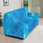 Blue Water Surface Print Sofa Cover