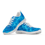 Blue Water Surface Print White Sneakers