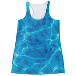 Blue Water Surface Print Women's Racerback Tank Top