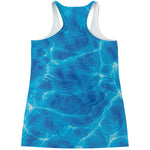 Blue Water Surface Print Women's Racerback Tank Top