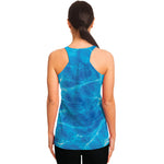 Blue Water Surface Print Women's Racerback Tank Top