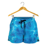Blue Water Surface Print Women's Shorts