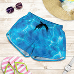 Blue Water Surface Print Women's Shorts