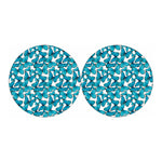 Blue Watercolor Butterfly Pattern Print Car Coasters