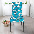 Blue Watercolor Butterfly Pattern Print Dining Chair Slipcover