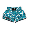 Blue Watercolor Butterfly Pattern Print Muay Thai Boxing Shorts