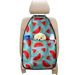 Blue Watermelon Pieces Pattern Print Car Seat Organizers