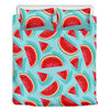 Blue Watermelon Pieces Pattern Print Duvet Cover Bedding Set