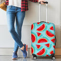 Blue Watermelon Pieces Pattern Print Luggage Cover