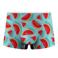 Blue Watermelon Pieces Pattern Print Men's Boxer Briefs
