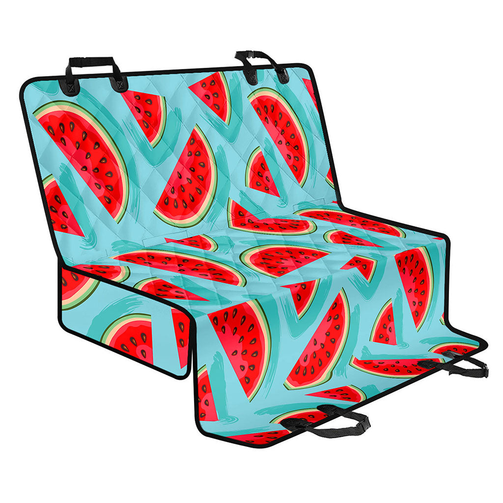 Blue Watermelon Pieces Pattern Print Pet Car Back Seat Cover